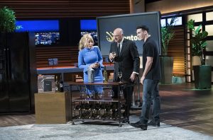SHARK TANK - “Episode 907” - Two firefighters and entrepreneurs from Pembroke Pines, Florida, introduce their healthy, smoked fish dip; a hair- and beard-cutting template from an entrepreneur in Chapel Hill, North Carolina; two entrepreneurs from Vancouver, Washington, who created a unique hybrid of a stuffed animal and blanket for families on the go; and a device that chills an entire bottle of wine in just 30 seconds from an entrepreneur in San Francisco, California, on “Shark Tank,” SUNDAY, NOV. 12 (10:00-11:00 p.m. EST), on The ABC Television Network. (ABC/Eddy Chen)