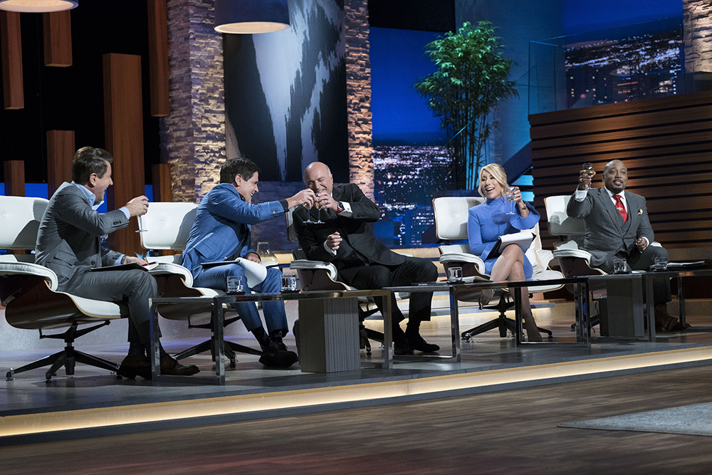SHARK TANK - “Episode 907” - Two firefighters and entrepreneurs from Pembroke Pines, Florida, introduce their healthy, smoked fish dip; a hair- and beard-cutting template from an entrepreneur in Chapel Hill, North Carolina; two entrepreneurs from Vancouver, Washington, who created a unique hybrid of a stuffed animal and blanket for families on the go; and a device that chills an entire bottle of wine in just 30 seconds from an entrepreneur in San Francisco, California, on “Shark Tank,” SUNDAY, NOV. 12 (10:00-11:00 p.m. EST), on The ABC Television Network. (ABC/Eddy Chen) LORI GREINER, KEVIN O’LEARY, ALEXANDER SIMONE (PRONTO CONCEPTS)