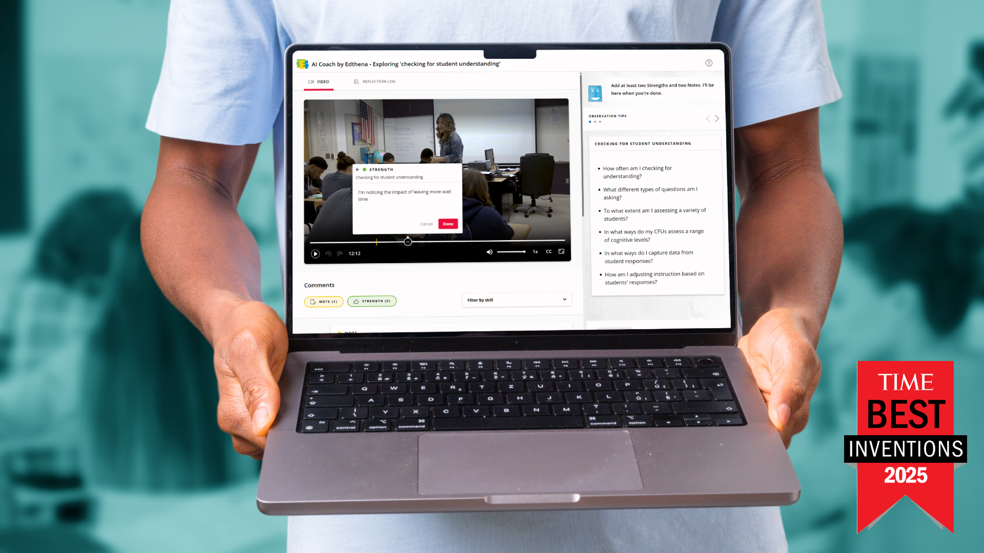 AI Coach by Edthena - TIME Best Inventions 2025 1920x1080